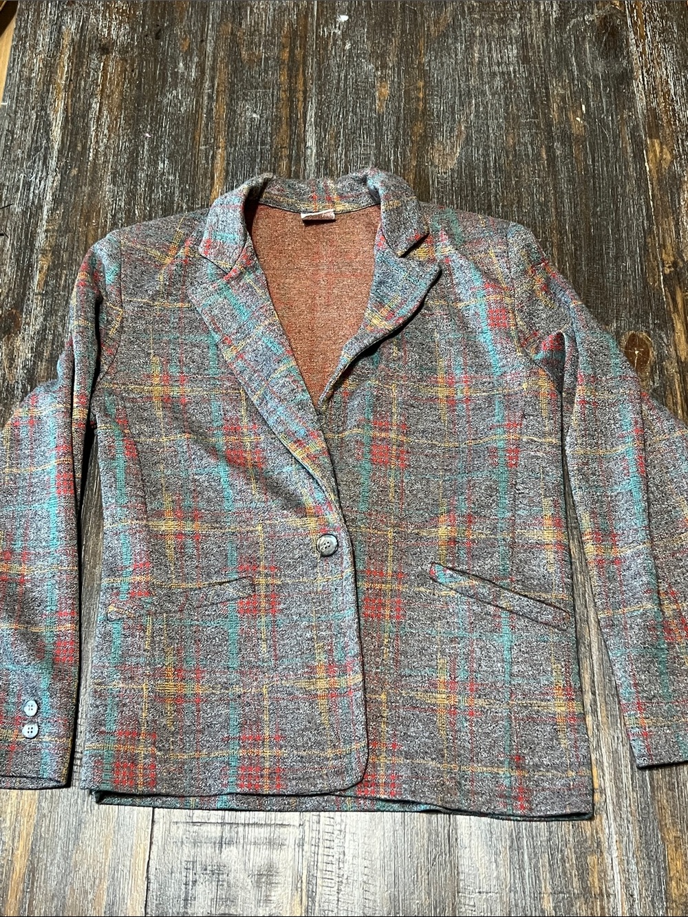 Vintage Graff California Ware Plaid A-Line Skirt Set in Multicolor Tweed - Picture 2 of 11